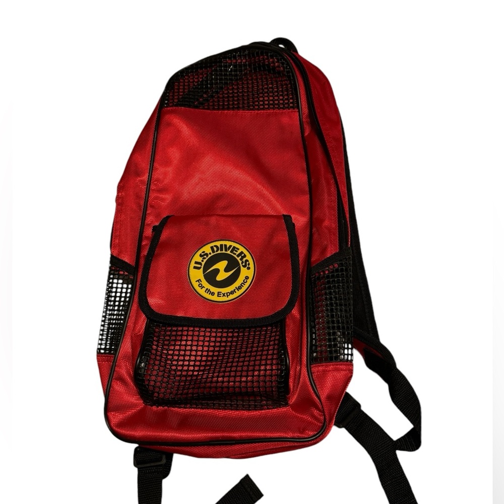 US Divers High End Red Scuba Snorkeling Fins Bag MINTY